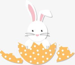 彩蛋里的兔子清新复活节高清图片