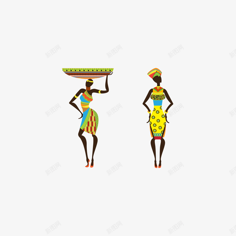 非洲女性合集png免抠素材_新图网 https://ixintu.com 华丽 女性 民族风 花纹 非洲人
