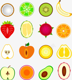 脐橙插画切开的水果矢量图高清图片