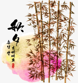 韩国概念竹子背景素材