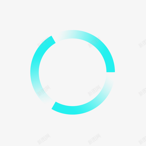 蓝色圆圈png免抠素材_新图网 https://ixintu.com 圆形 渐变 科技 简约 虚线圆