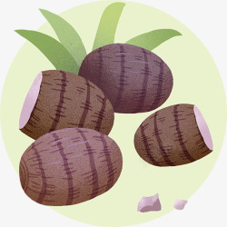 水果芋头png夏季红薯手绘插画高清图片