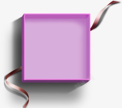 紫色浪漫盒子素材