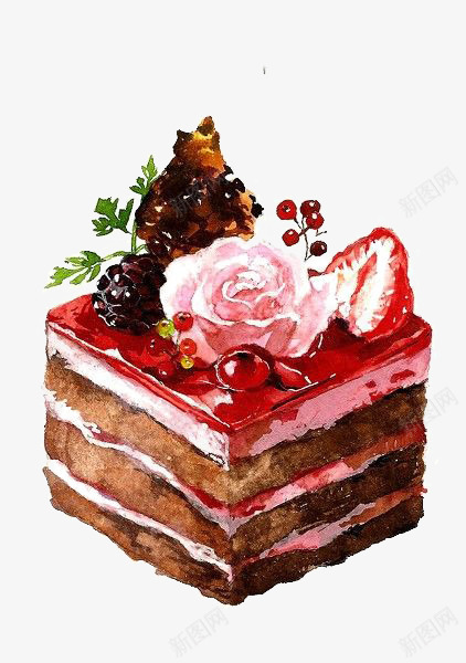 甜品png免抠素材_新图网 https://ixintu.com 卡通 手绘 插画 文艺 清新 甜品 美食 蛋糕