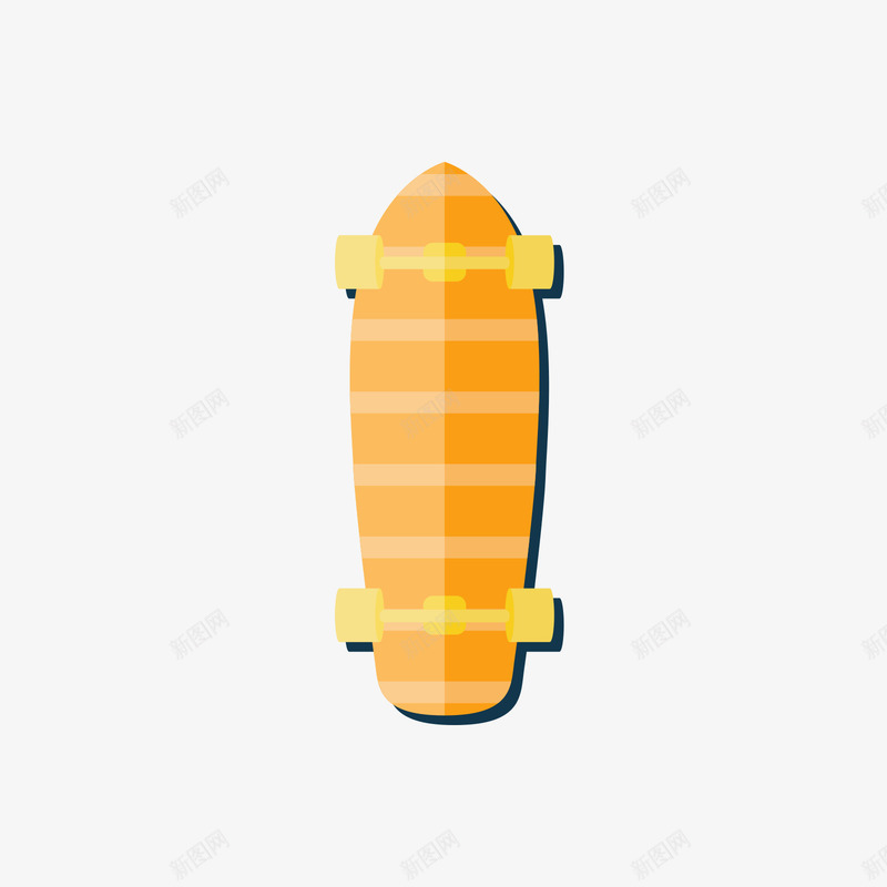 黄橙色的滑板png免抠素材_新图网 https://ixintu.com 娱乐 日用 橙色 滑板 矢量滑板 黄色