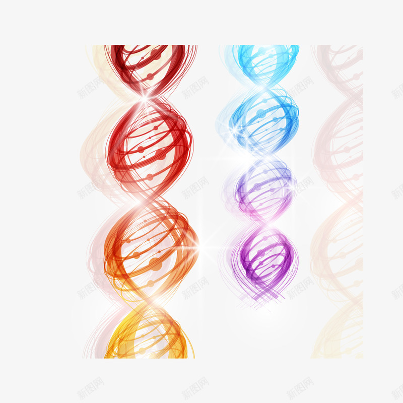 基因矢量图ai免抠素材_新图网 https://ixintu.com DNA 基因 基因科技技术 矢量基因图 矢量图