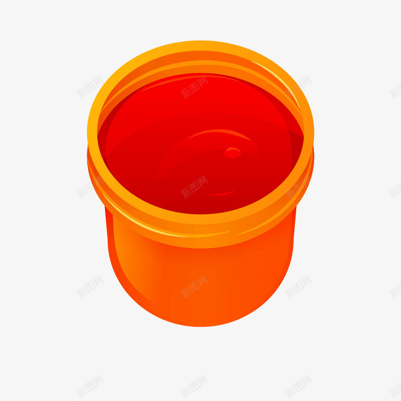橘黄色油漆桶颜料桶png免抠素材_新图网 https://ixintu.com PNG 橘黄色 油漆桶 颜料桶