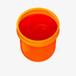 橘黄色油漆桶颜料桶素材