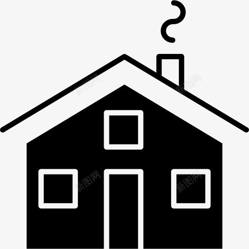 房子小的变异与烟囱图标png_新图网 https://ixintu.com 家居 建筑 房子 房子变 房屋 烟囱