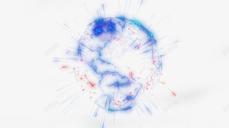 光影效果地球png免抠素材_新图网 https://ixintu.com 光影效果地球 光效地球 特效地球 科技地球