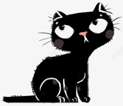 黑色猫咪png免抠素材_新图网 https://ixintu.com 卡通猫咪 可爱猫咪 宠物猫 小猫咪