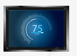 科技进度条加载75的屏幕高清图片