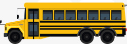 专用巴士长方形扁平化公交校车矢量图高清图片