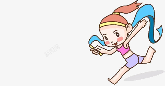 跑步女生png免抠素材_新图网 https://ixintu.com 女孩 女生 赛跑 跑步女生