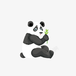可爱熊猫年历害怕可爱黑白熊猫矢量图高清图片