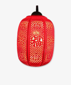 红色喜庆春节福字灯笼素材