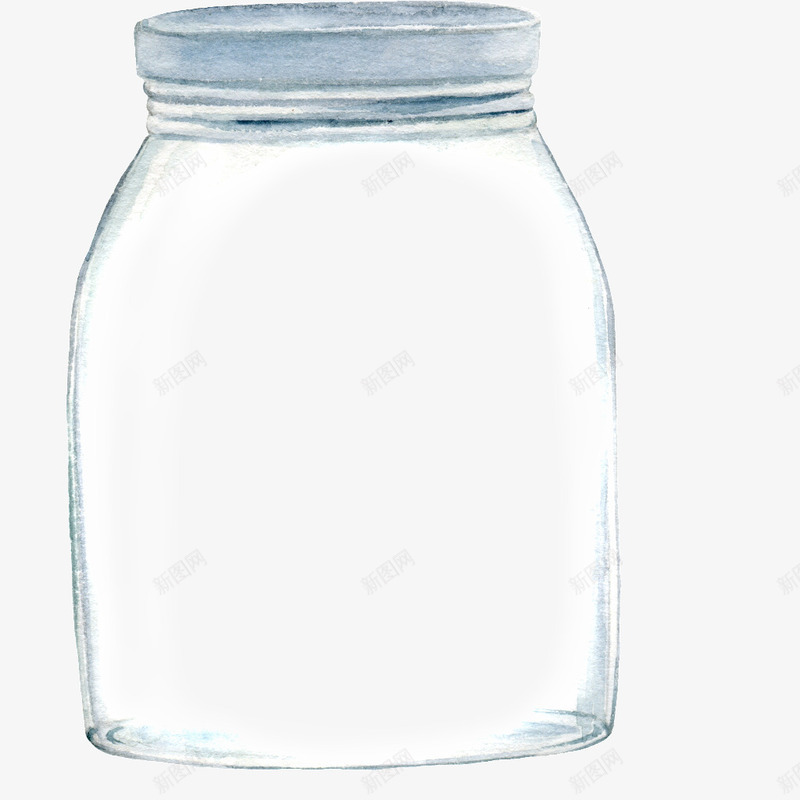 透明瓶子png免抠素材_新图网 https://ixintu.com 卡通 手绘 水彩 瓶子 透明