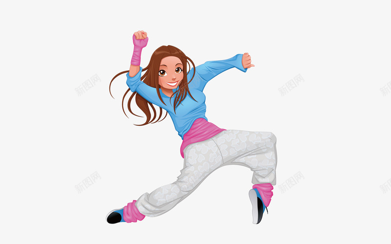 街舞女孩培训人物png免抠素材_新图网 https://ixintu.com 人物 培训 女孩 手绘 技能培训 街舞