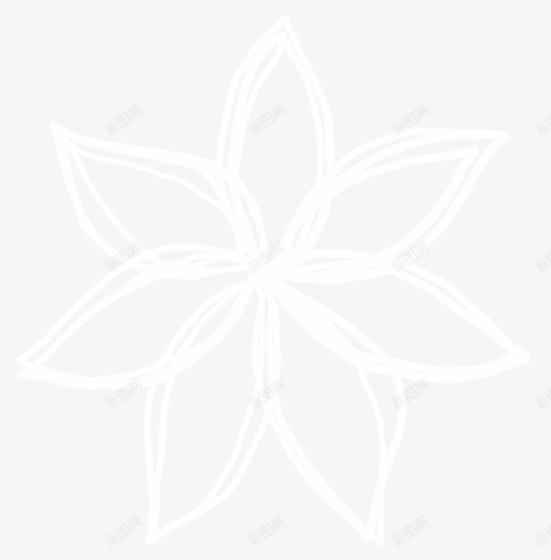 边框线条波浪线条手绘png免抠素材_新图网 https://ixintu.com 卡通线条素材 彩色线条素材 手绘线条素材 科技线条素材 线条花朵 花朵