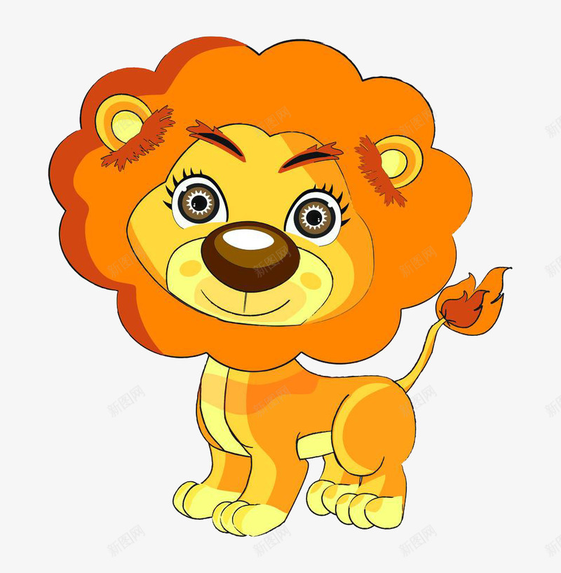 可爱的小狮子png免抠素材_新图网 https://ixintu.com 4条腿 动物 卡通 可爱 新加坡狮子 有尾巴 森林动物 狮子 猛兽 野兽