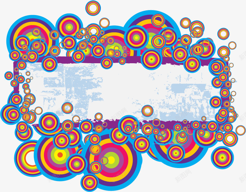 彩虹圆圈主题框png免抠素材_新图网 https://ixintu.com 主题框 彩色 彩虹