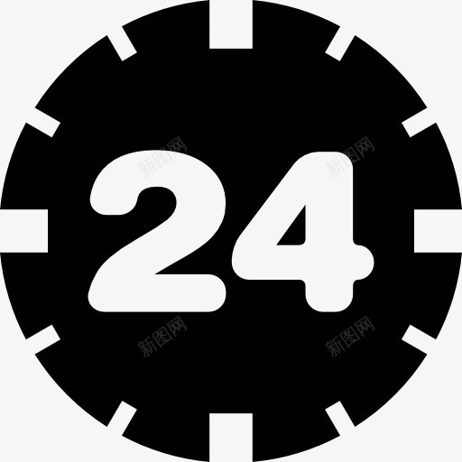 24小时服务的标志图标png_新图网 https://ixintu.com 信号 手表 日常业务 时钟 时间 标志