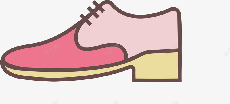 粉色手绘皮鞋元素矢量图图标eps_新图网 https://ixintu.com 圆弧 婚礼图标 手绘 服装 皮鞋 粉色 线稿 装饰 矢量图