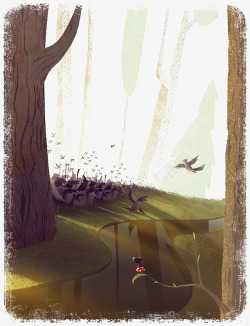 梦幻森林背景图案素材