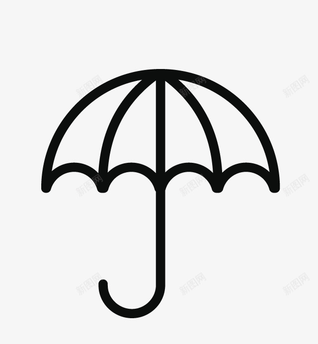 黑色手绘的雨伞图标png_新图网 https://ixintu.com 动漫动画 卡通手绘 手绘雨伞 装饰图 雨伞 黑色雨伞