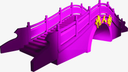 紫色情人桥七夕素材