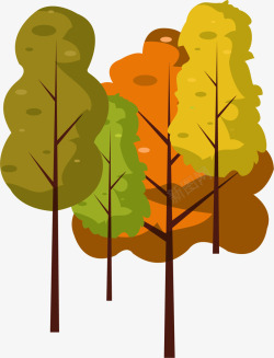秋季树叶对话框创意秋分树叶插画矢量图高清图片