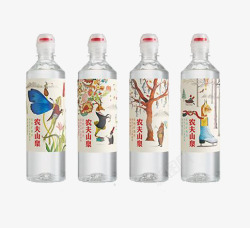 农夫山泉包装农夫山泉四瓶组合学生饮用水高清图片