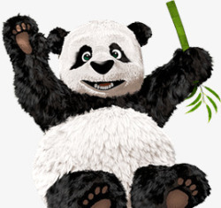 吃竹子卖萌熊猫素材