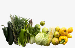 瓜果蔬菜食物梯度素材