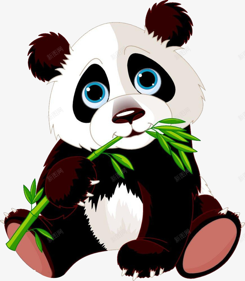 吃竹子熊猫png免抠素材_新图网 https://ixintu.com 动物 国宝 手绘 手绘熊猫素材 熊猫 竹子