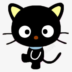 黑色猫猫可爱黑色小猫图标高清图片