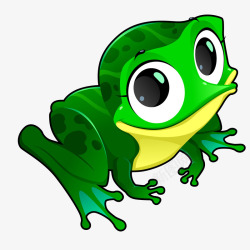 青蛙贴纸卡通可爱绿色的青蛙高清图片