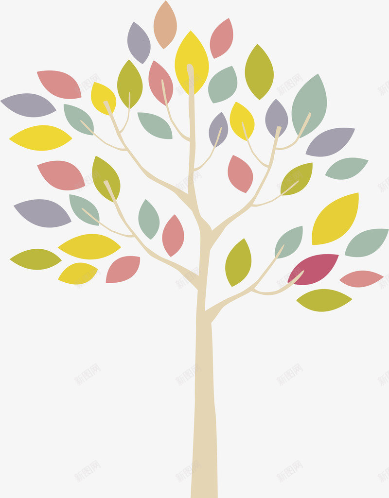手绘树木png免抠素材_新图网 https://ixintu.com AI 卡通 可爱 叶子 大树 彩色 手绘 抽象 插画 树叶 树木 线条