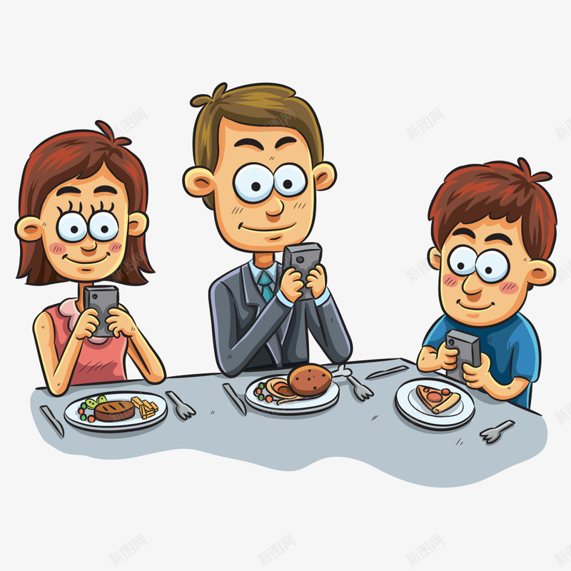 一家人吃饭png免抠素材_新图网 https://ixintu.com 一家人 人物 卡通人物 团圆 团聚 家庭 插画