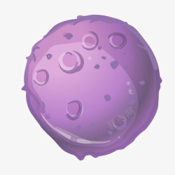 紫色星球紫色插画风星球矢量图高清图片