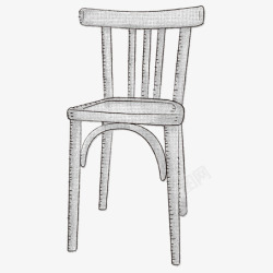 手绘椅子黑白图案素材