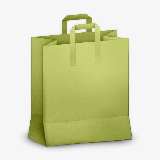 纸袋绿色纸袋图标png_新图网 https://ixintu.com bag green paper 纸 绿色 袋