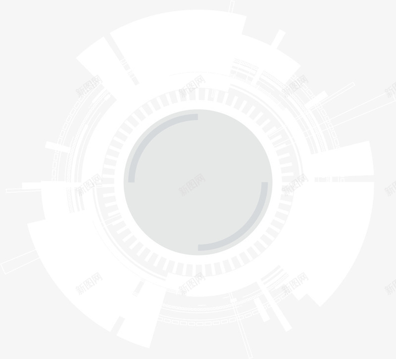 科技光黑灰白特效矢量图ai免抠素材_新图网 https://ixintu.com 灰白 特效 科技光 科技矢量 边框特效 黑白色 矢量图