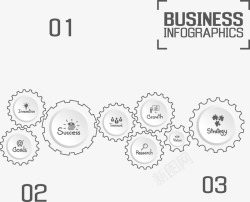 方格齿轮图表矢量图素材