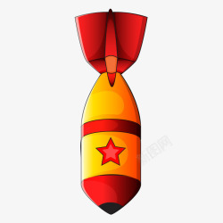 红色导弹导弹炸弹卡通高清图片