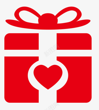 爱心礼物盒图标图标