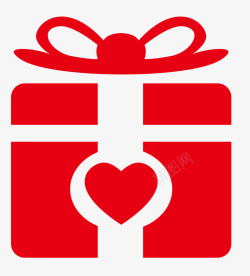 情人节贴纸爱心礼物盒图标高清图片