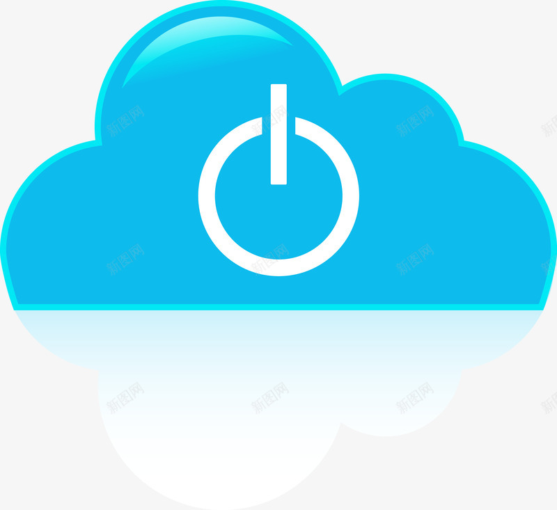 关机蓝色云朵图标png_新图网 https://ixintu.com 云 云服务 云系统图标 云计算图标 云资源 互联网 关机图标 图标 电脑图标 立体云朵 网络信息科技 计算 计算机