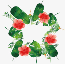 七彩花卉装饰画水彩夏日植物花卉矢量图高清图片