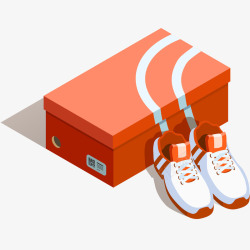 新购物新运动鞋3D立体插画矢量图高清图片